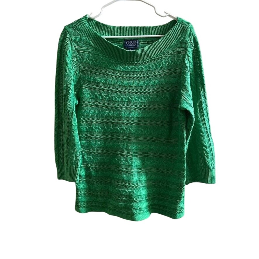 Chaps Classics Kelly Green Sweater L